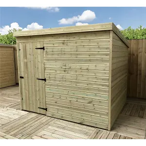 8 x 6 WINDOWLESS Garden Shed Pressure Treated T&G PENT Wooden Garden Shed + Single Door (8' x 6' / 8ft x 6ft) (8x6)