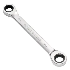 Draper Tools HI-TORQ Metric Double Ratchet Ring Spanner, 14 x 15mm