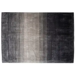 Viscose Rug 160 x 230 cm Grey and Black ERCIS