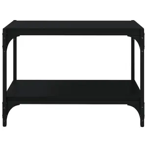 Berkfield TV Cabinet Black 60x33x41 cm Engineered Wood and Steel