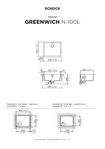 Schock Composite Granite Greenwich Magnolia 1.0 Large Bowl Inset/Undermount Kitchen Sink - GREN100LMG