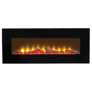 Sureflame WM-9331 Electric Wall Mounted Fire with Remote in Black, 42 Inch