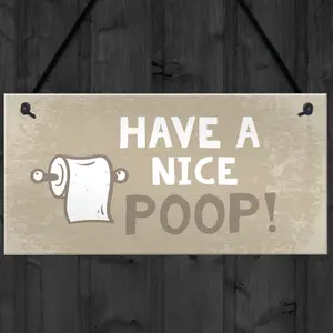 Red Ocean Beige Bathroom / Toilet / Loo Decor Novelty Signs And Plaque For Bathroom Home Decor Funny Bathroom Gifts