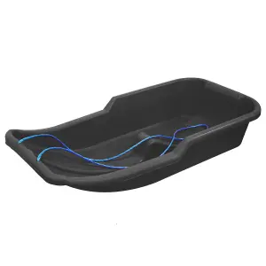 simpa Black Plastic Torpedo Speedstar Snow Sledge Toboggan - Set of 2