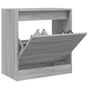 Shoe Cabinet Grey Sonoma 60x34x63.5 cm Engineered Wood