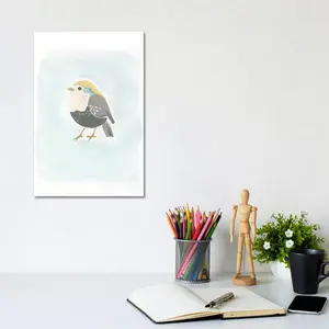 Dapper Bird II by June Erica Vess - Wrapped Canvas Painting 30.48cm H x 20.32cm W x 1.91cm D