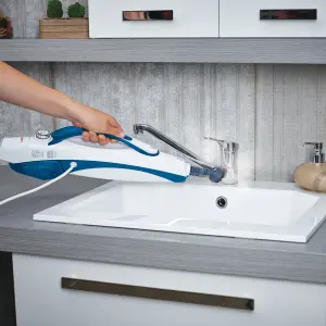 Polti Vaporetto SV460 Double 2-in-1 Steam Mop with Handheld Steam Cleaner, 17 Accessories