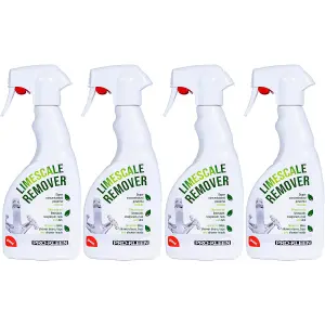 Pro-Kleen Limescale Remover Spray - Removes Stubborn Limescale, Dust, Rust & Dirt 4x 500ml