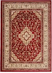 Dunelm Antalya Traditional Rug, Persian, Size: 140cm X 200cm (4.5ft X 6.5Ft), Antalya Red