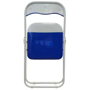 Harbour Housewares - Coloured Padded Folding Chairs - Blue - Pack of 2