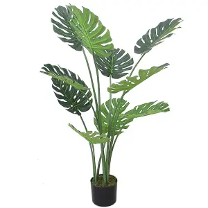 Artificial Monstera Plant 120cm Luxury Cheese Plant 120cm 4ft Tall Botanik