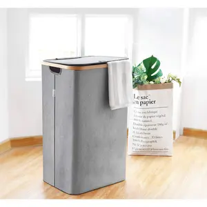 Fabric Laundry Hamper Grey