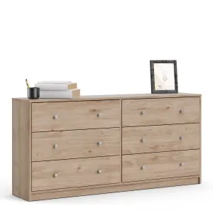 May Chest of 6 Drawers (3+3) in Jackson Hickory Oak