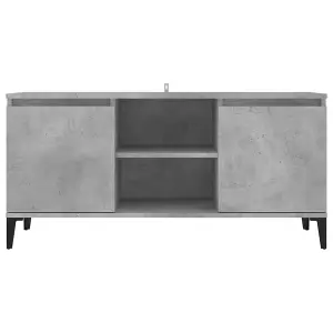 Berkfield TV Cabinet with Metal Legs Concrete Grey 103.5x35x50 cm