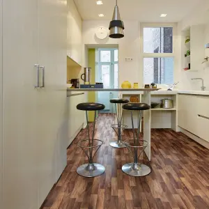 Anti-Slip Grey Wood Effect Herringbone Vinyl Flooring For LivingRoom, Kitchen, 2mm Thick Vinyl Sheet -7m(23') X 4m(13'1")-28m²