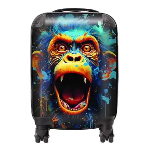 Crazy Monkey face Splashart Suitcase - Mini Cabin