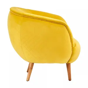 Interiors by Premier Oscar Yellow Fabric Chair