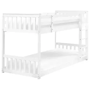 Wooden EU Single Size Bunk Bed White LAZER