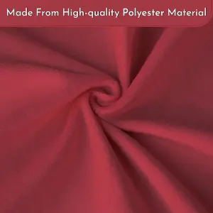 Red Velvet Backdrop Curtain Wrinkle-Free Polyester Fabric Background with Drapes, 3x6 Metres