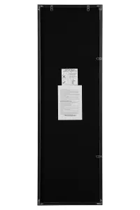 MirrorOutlet Artus - Black Aluminium Edged Wall Leaner Mirror 47" X 16" (120CM X 40CM)