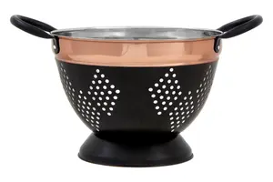 Interiors by Premier Prescott Medium Charcoal Black Colander