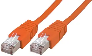 PRO SIGNAL - RJ45 to RJ45 Cat5e S/FTP Ethernet Patch Lead 0.5m Orange