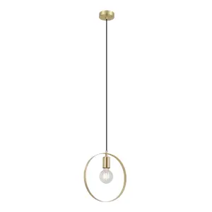 GoodHome Kaitains Matt Gold effect Pendant ceiling light, (Dia)280mm