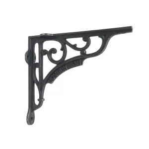 Oakcrafts - Pair of Antique Cast Iron London SW1 Shelf Brackets - 200mm x 180mm