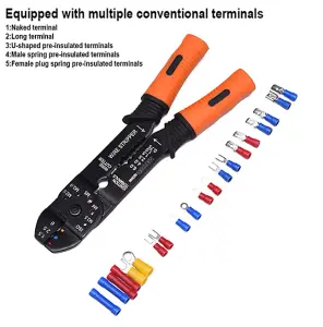 HARDEN 660666, Multi Functional Wire Stripper Set 66pcs, cutter, crimper