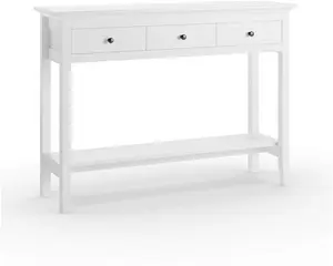 Dunelm Lynton Console Table White, Farmhouse, Lynton White