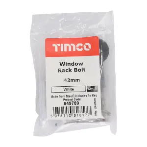 TIMCO Window Rack Bolts White - 42mm