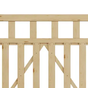 Outdoor Wooden Garden Gate Fence with Door Latch 120cm W x 120cm H