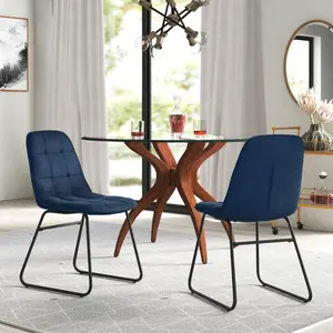 Mizer Upholstered Dining Chair (Set of 2) Blue