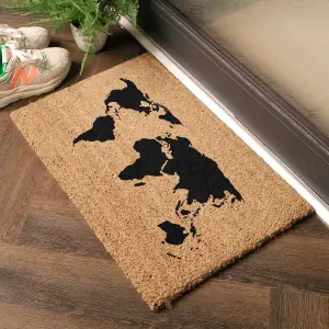 World Map Doormat - Regular 60x40cm