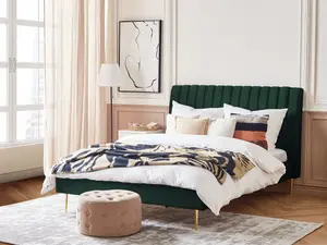 Velvet EU King Size Bed Green MARVILLE