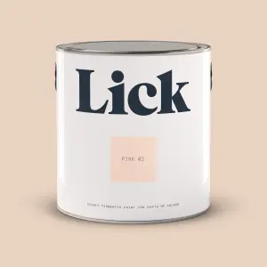 Lick Pink 02 Eggshell Emulsion paint, 2.5L