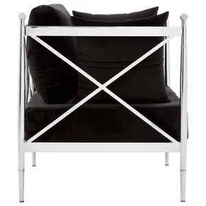 Novo Chair With Silver Lattice Arms