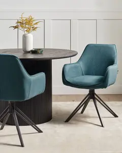 Beliani Retro Set of 2 Chairs JODAR Teal