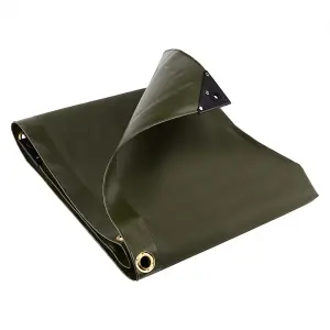 GroundMaster 560gsm Olive Green PVC Tarpaulin (1.3m x 1.9m)