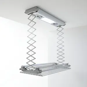 Steel Foldable Wall-Mounted Drying Rack 130cm H x 38cm W x 17cm D