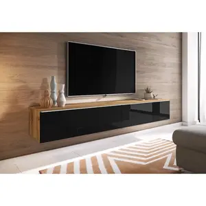 Doyal Tv Stand for Tvs up to 78 " Wotan/Black