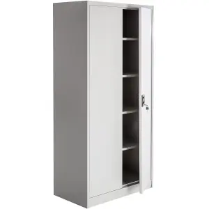 2x Filing cabinet with 5 shelves - grey