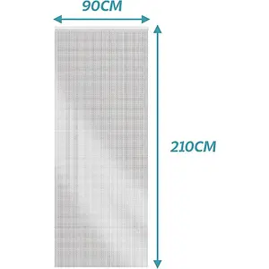 Homefront Aluminium Fly Screen Heavy Duty Chain Curtain - Protects Against Flies, Wasps & Insects