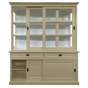 Jacksonport Display Cabinet Beige/White