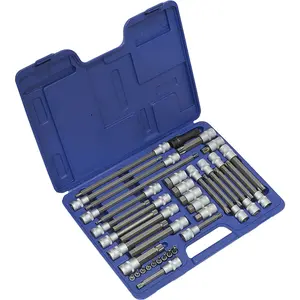 38pc Automotive S2 Socket Bit Set - For VW AUDI BMW & FORD - Ball Joint Cylinder