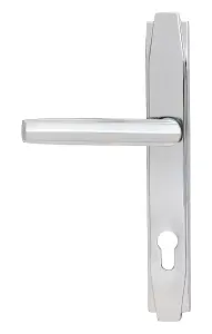 Polished Chrome Art Deco Slimline Lever Espag. Lock Set