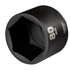 Draper Draper HI-TORQ Deep Impact Socket, 1" Sq. Dr., 80mm 08525