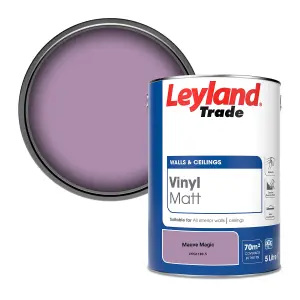 Leyland Trade Vinyl Matt Walls & Ceilings Emulsion Paint Mauve Magic (PPG1180-5) 5L