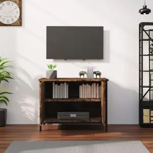 Berkfield TV Cabinet with Doors Brown Oak 60x35x45 cm Engineered Wood