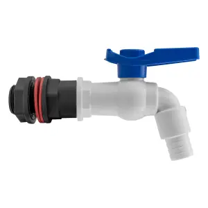 Water butt/water storage tank outlet pvc  lever tap with adaptor (requires a 26mm hole)